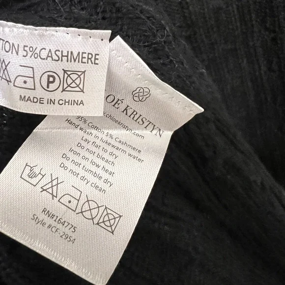 NWT Chloe Kristyn Zip Back Cotton / Cashmere Knit Sweater - Picture 15 of 15